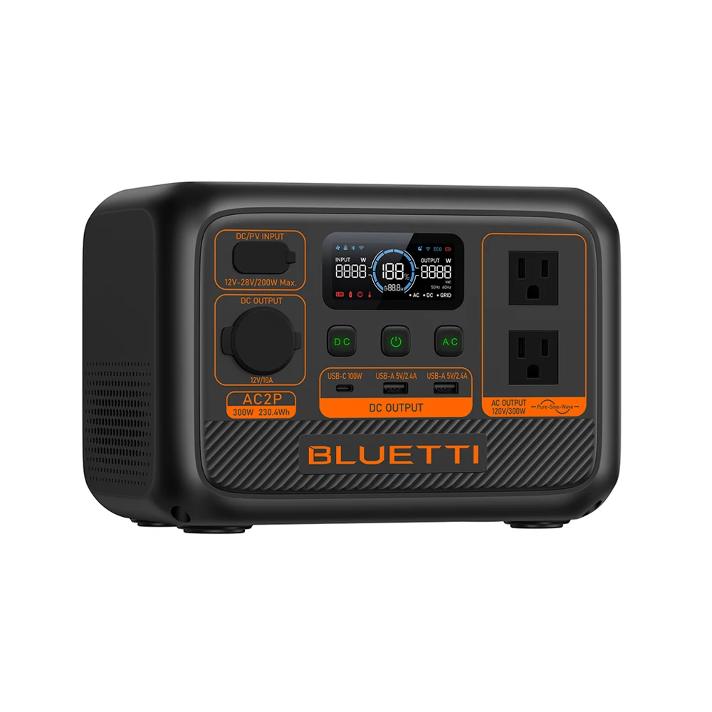 Bluetti AC2P Off Grid Solar Power Generator Solar Power Station 12v Lifepo4 Battery