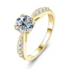 Moissanite+GRA Certificate-Gold