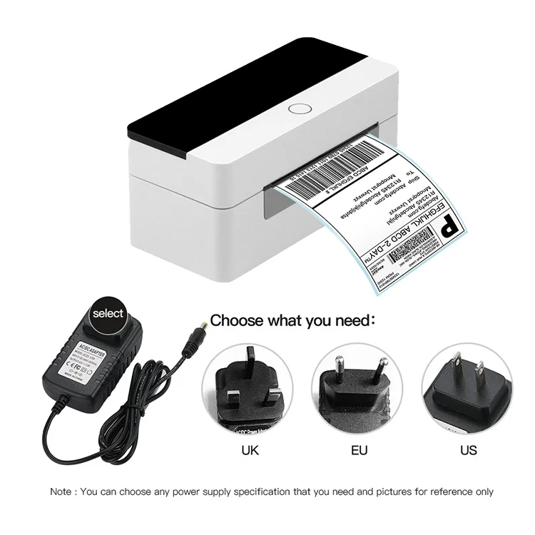 Thermal Shipping Label Printer 4x6 inch Black and white Barcode Printer Thermal Printer USB and BT