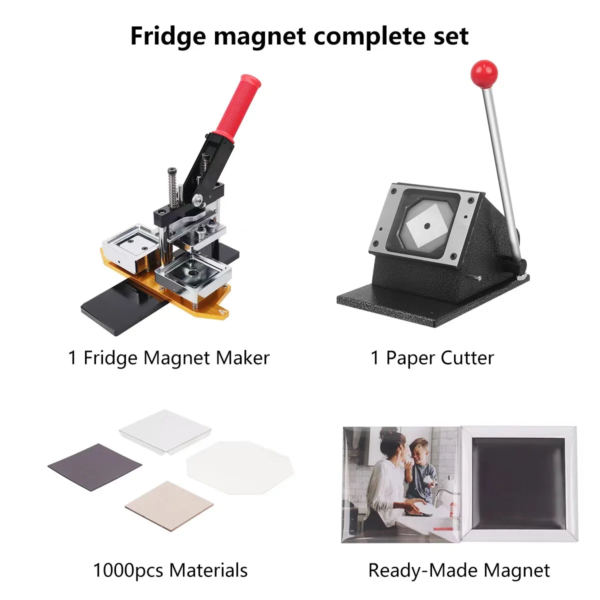 80*53mm Fridge Magnet Making Machine Rectangle Button Maker/Plastic Manual Refrigerator Photo Magnet Making Machine
