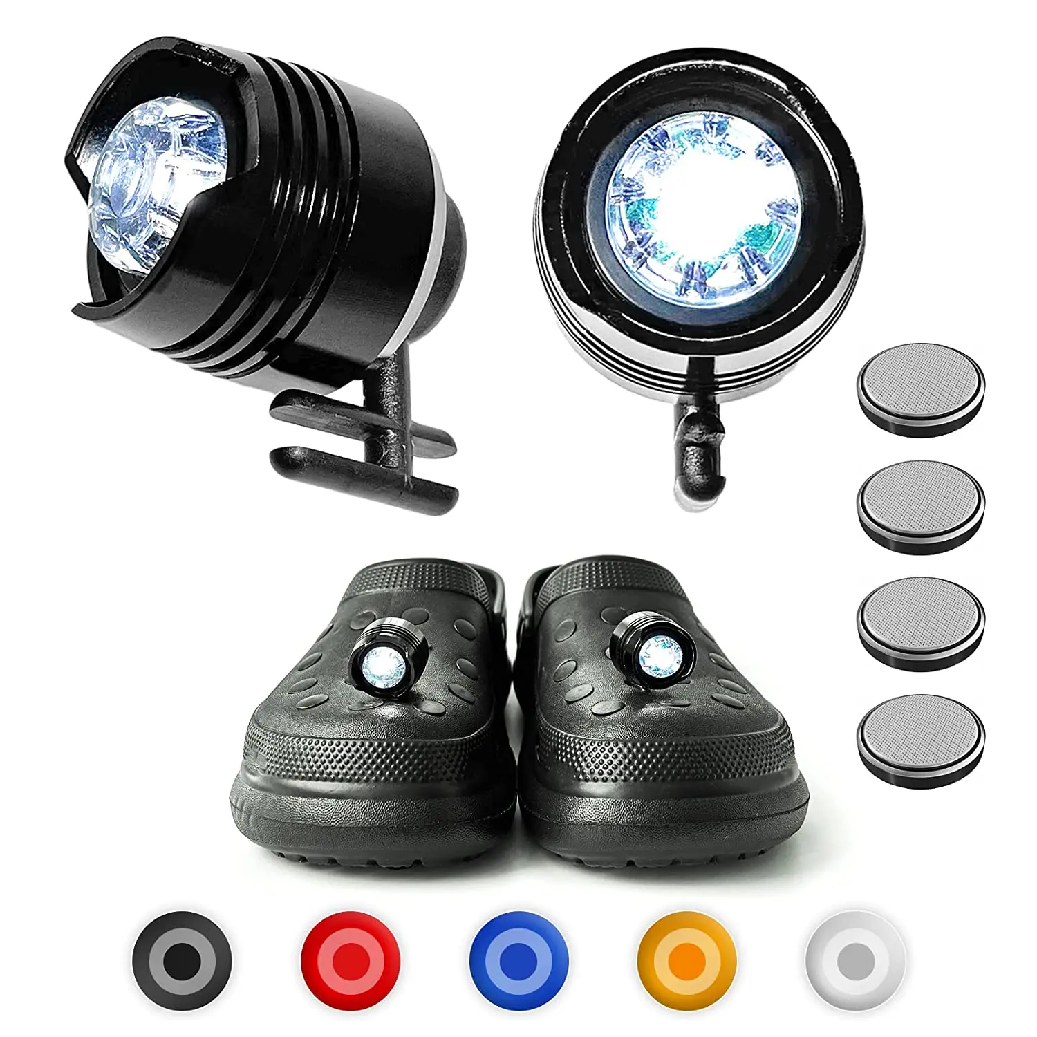 Factory Price 2pcs Led Lights For Crocs Shoes Charms Rechargeable