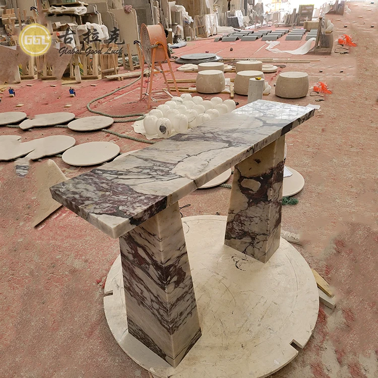 Nature Luxury Stone Custom Design Calacatta Viola Marble Table