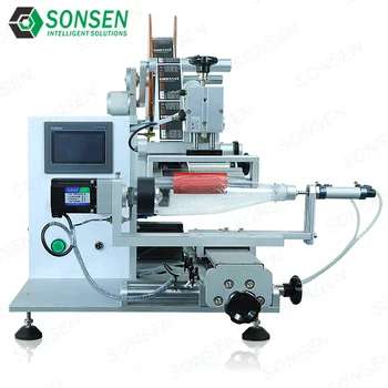 Small Desktop Flat Labeling Semi-Automatic Machine for Curved Bottles, Self-Adhesive Label Multifunctional Sticker Machinery