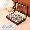 Caja para relojes de 12 piezas, beige - calidad garantizada
