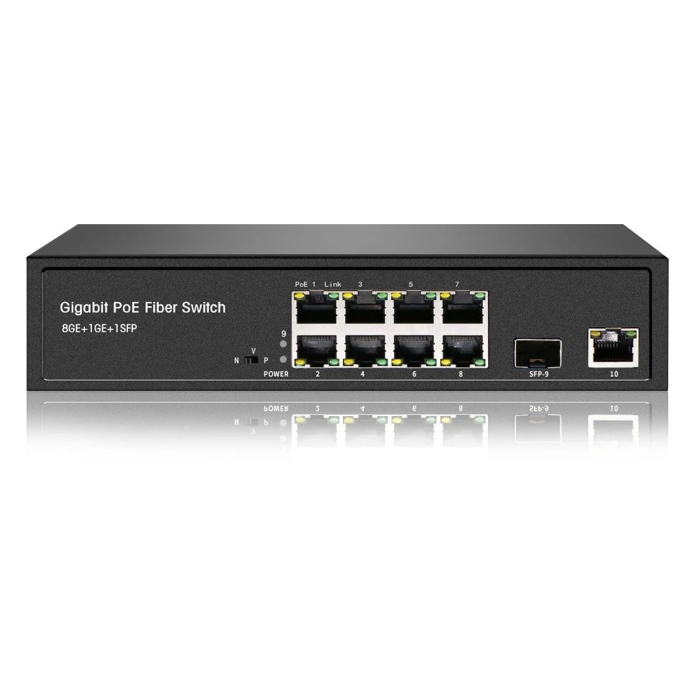 Top Quality Full Gigabit 10/100/1000mbps Network Switch High Power 150w 8 Ports Poe Switch For Ip Cctv - Poe Switch 8 Port,8 Port Poe Switch,Switch For Cctv Product on