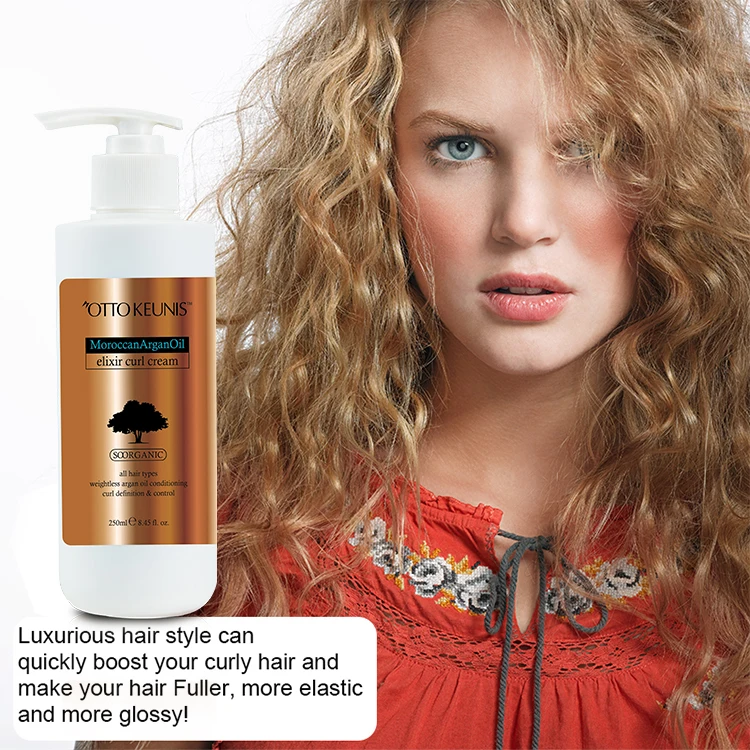 Private Label Argan Oil African Soft Hair Care Elixir Wigs Curly Frizz Control Curl Cream for Wig
