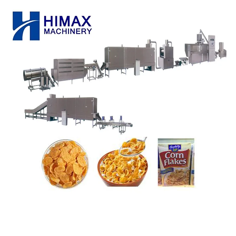 Corn Flakes Production Line Breakfast Cereal Making Equipment Snacks Food Corn Flakes Machine Hot Sale