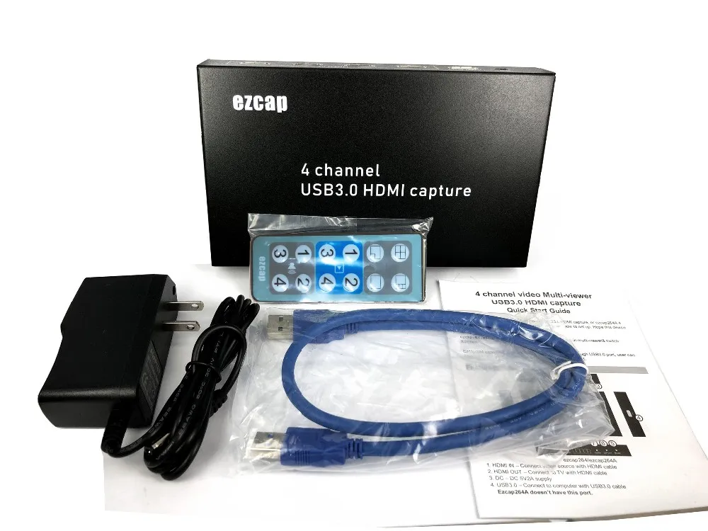 Ezcap 4 Channel USB3.0 HDMI Video Capture for Live Streaming