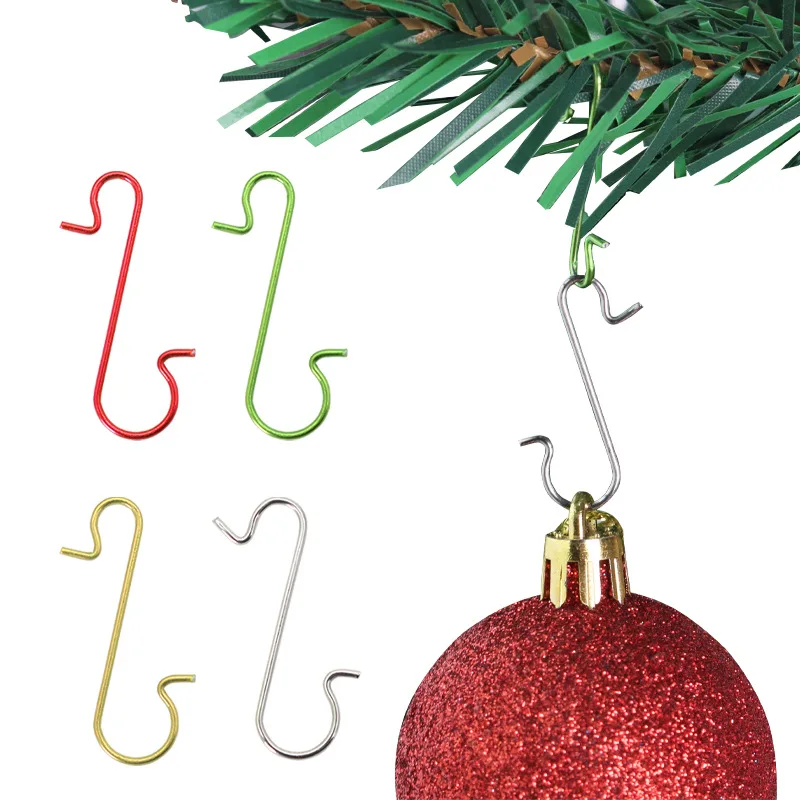 S-type Christmas novelty hooks metal clothes kitchen closet small large chrome plated S-shaped novelty hooks can be wholesale