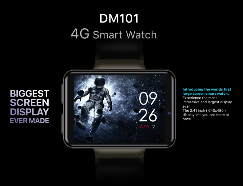 DM101 4G Smart Watch 3GB+32GB 2.41 Inch IPS Screen Dual Cameras GPS Wifi 2080mAh Battery Smartwatch (1).jpg