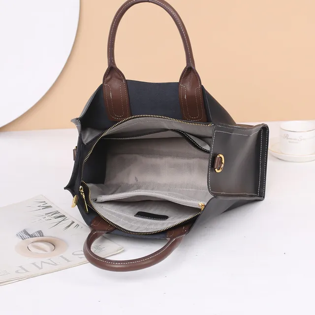 China factory new 2023 handbags fashion style Korean tote bags real leather designer italian handbags women - Image 4