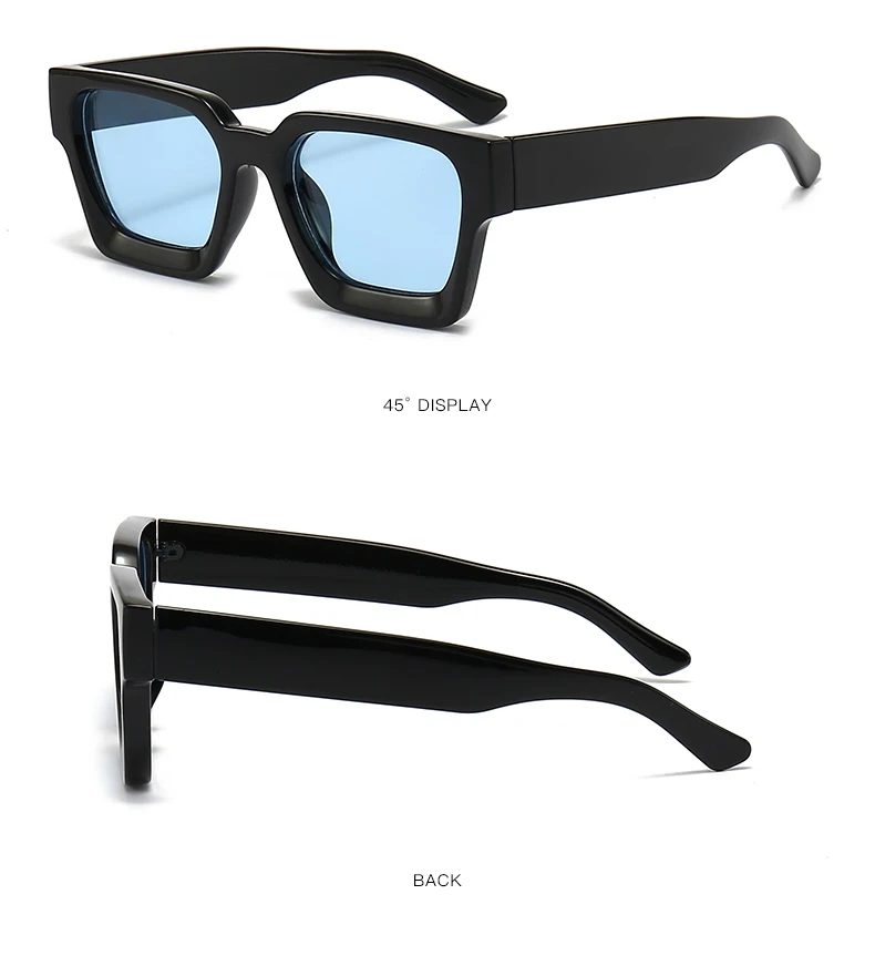 88950 Thick Frame Sunglasses Square Sunglasses For Women Men Rectangle ...