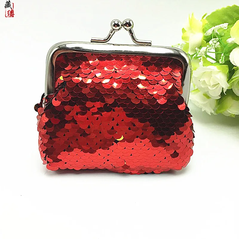 Most Popular Mermaid Reversible Sequin Small Hand Change Coin Purse Fancy Small Purse