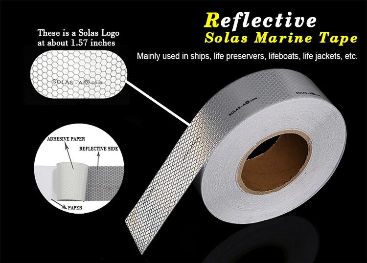 Lifeboat Solas Reflective Tape Safety Reflective Solas Marine Tape Roll