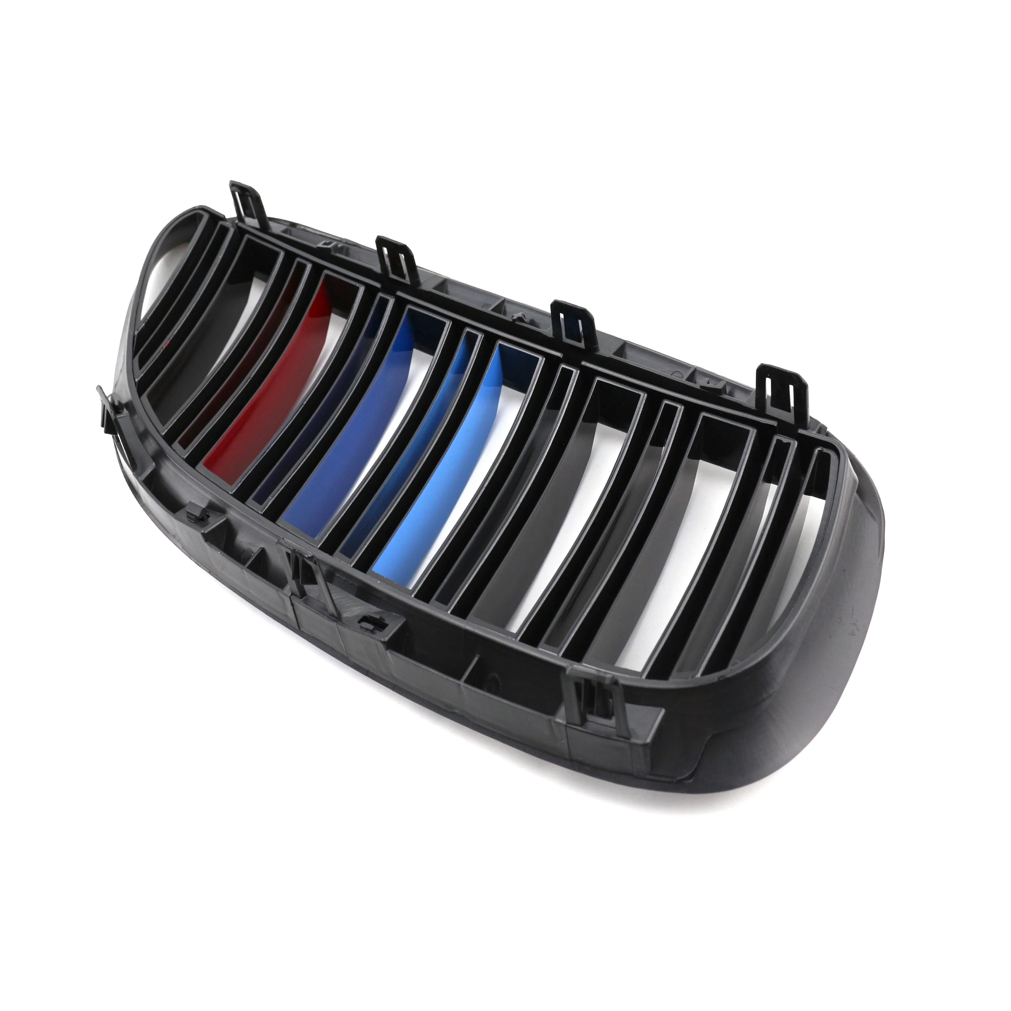 product tiypeor car modification parts double line gloss black grille front bumper kidney mesh grill for bmw 6 series e63 2006 2010-12