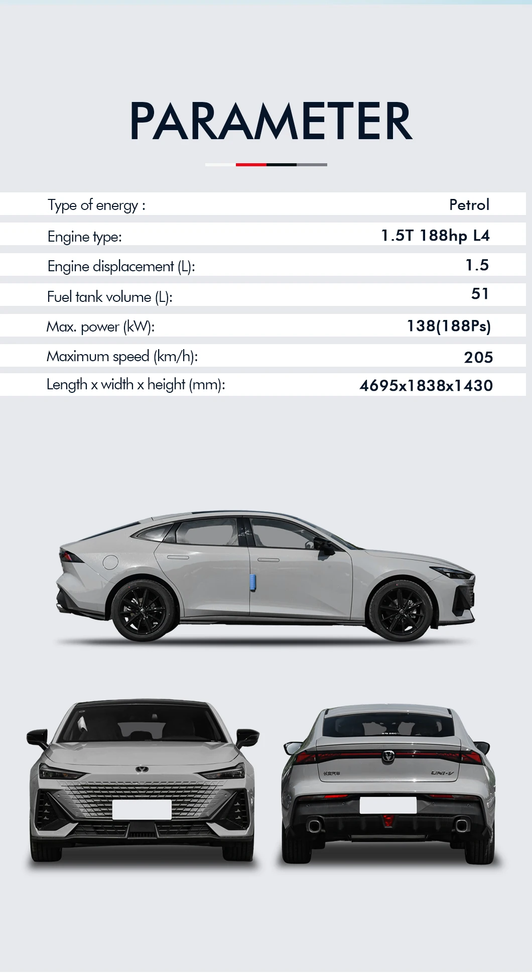 2024 Changan UNI-V iDD Blue Whale iDD 136km Premium Edition New Energy Automotive SUV Car with Highest Configuration supplier