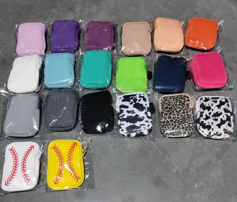 Новый неопреновый портативный бумажник с леопардовым принтом, 40 унций