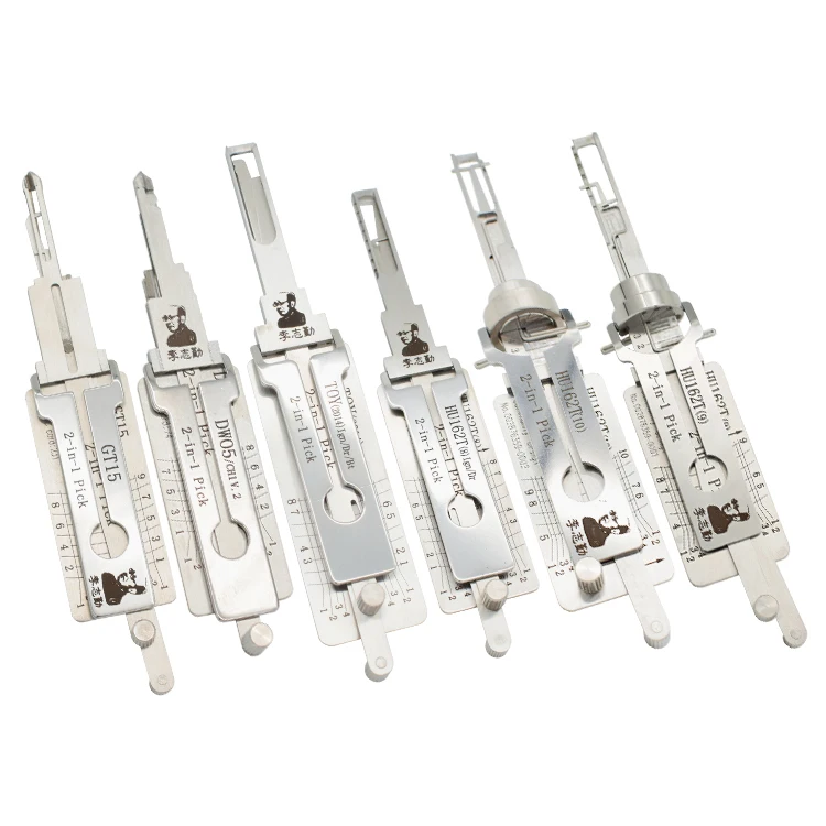 High Quality Lock Pick Set Locksmith Tools Auto 2 in 1 Decoder and Pick Tool