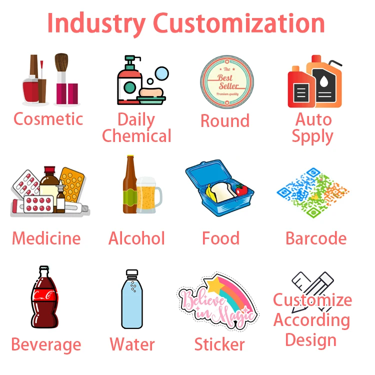 Custom Self-Adhesive Vinyl Bottle Labels 1-12 Color Daily Chemical Car Wash Stickers for Petrol Use