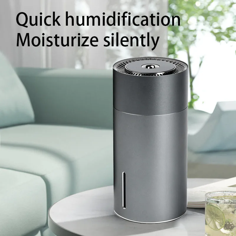 Mini USB Tabletop Metal Car Aromatherapy Essential Oil Diffuser 260ml Capacity Portable Colorful LED Night Light Batteries