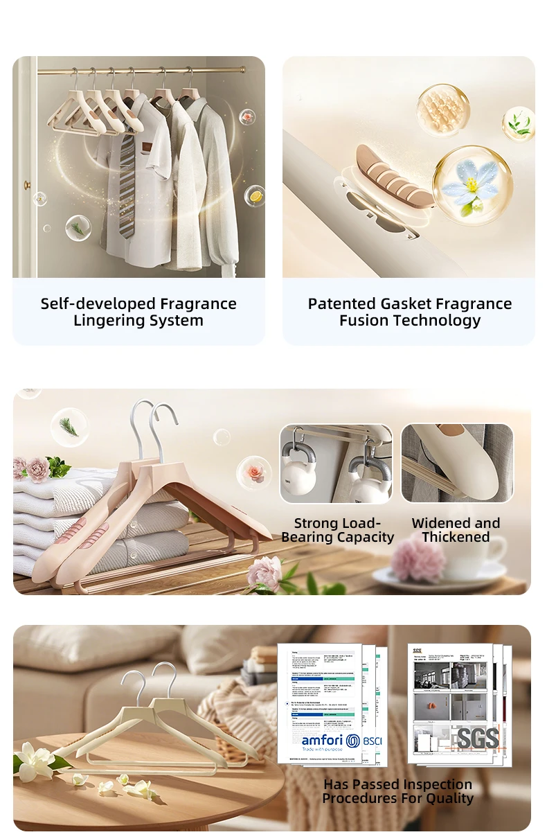 product wanuo aromatherapy hanger scented plastic hanger scented non slip hanger fragrant clothes hanger-3