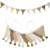 Pom-pom cotton triangle flag 347