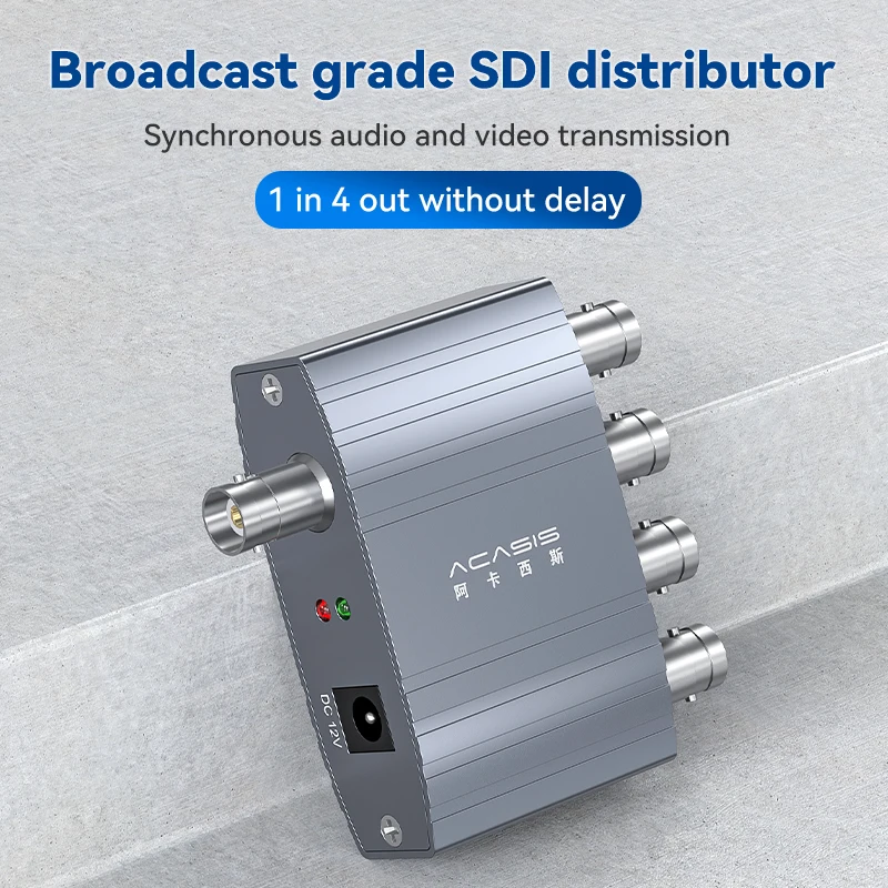 ACASIS New Design SDI to 4CH SDI-Adapter BNC Adapter 1080P DAC Converter SDI 4k Video Capture Card for HD TV Monitors