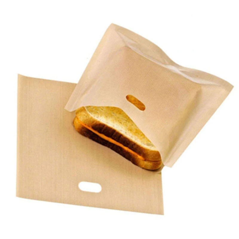 12-Pack Reusable Non-Stick Toaster Bags – 3 Sizes, Teflon Coated, For Toaster, Oven, Air Fryer & Microwave