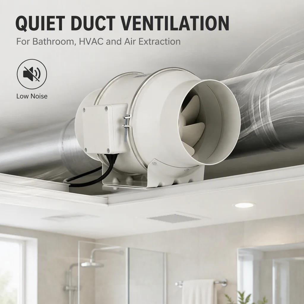 Inline Duct Air Extractor, 110-240V, Electric - detail 2