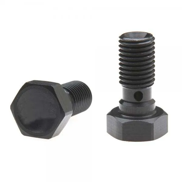 Male threaded hydraulic carbon steel hollow bolts for oiling diesel engines for auto parts