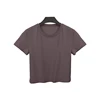 Maglietta Marrone Crop Top