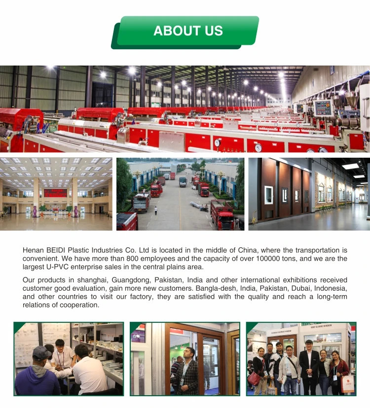 China BAYDEE UPVC profile factory Henan beidi plastic industry Company