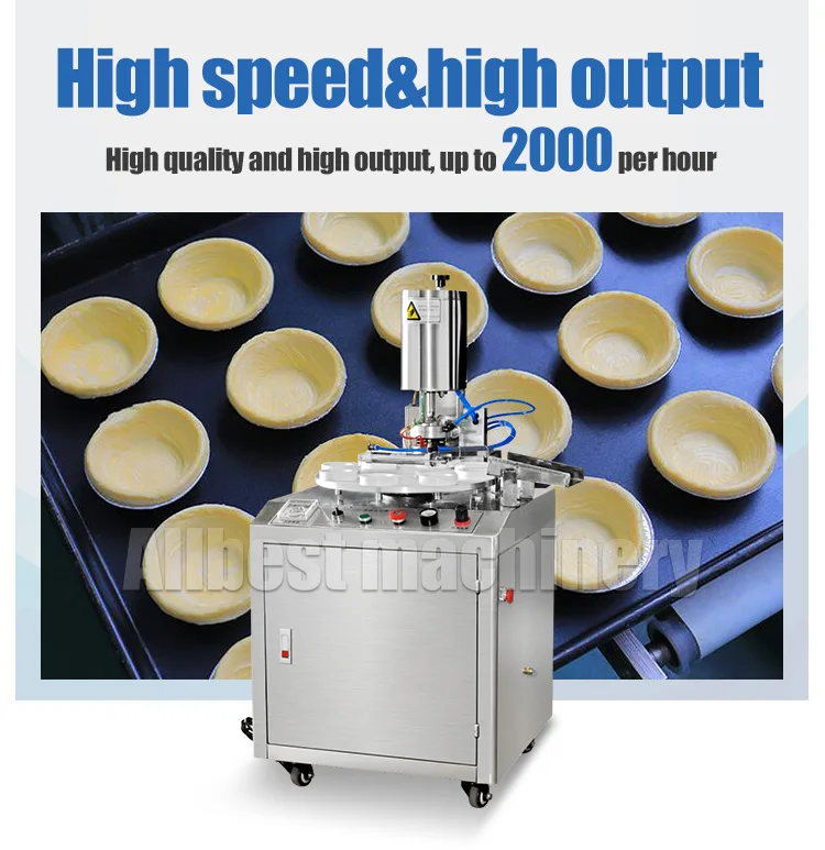 Commercial Automatic Snack Pie Crust Maker Machinery Tartlet Egg Tart