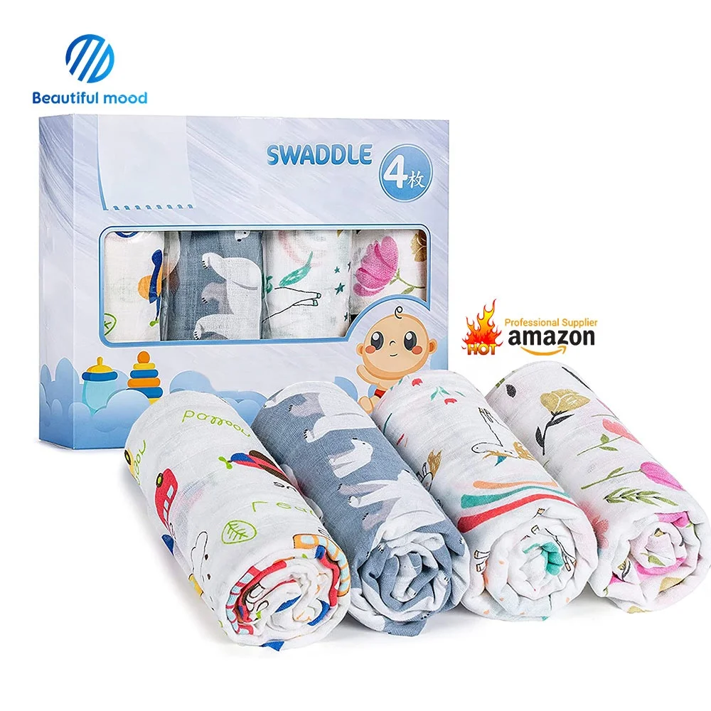 Organic Gots Beautiful Swaddle Newborn Cotton Baby Wrap Muslin Blanket