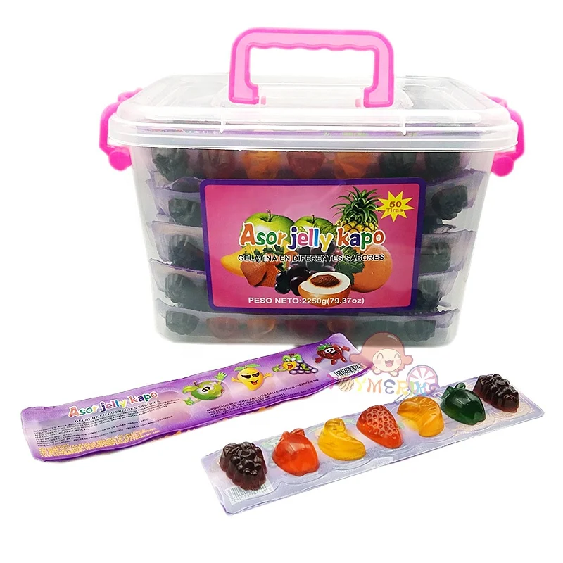 OEM 7pcs Assorted Fruit Shape Mini Cup Jelly In Storage Box