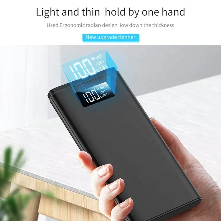 
Высококачественный батарейный блок 10000 мАч металлический внешний аккумулятор портативное зарядное устройство для мобильного телефона 