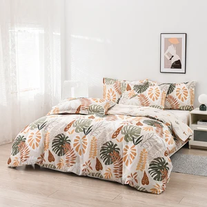 Digital 3D Print Duvet Cover Bedding Set Luxury Botanical Patterns Quilt Cover Sets