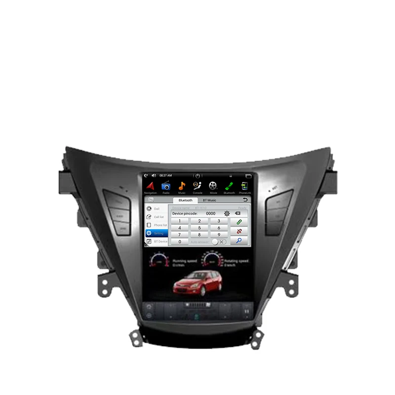 10.4 Inch Vertical Screen Tesla Car Radio Dvd Player for Hyundai Elantra MD 2011 2012 Gps Navigation