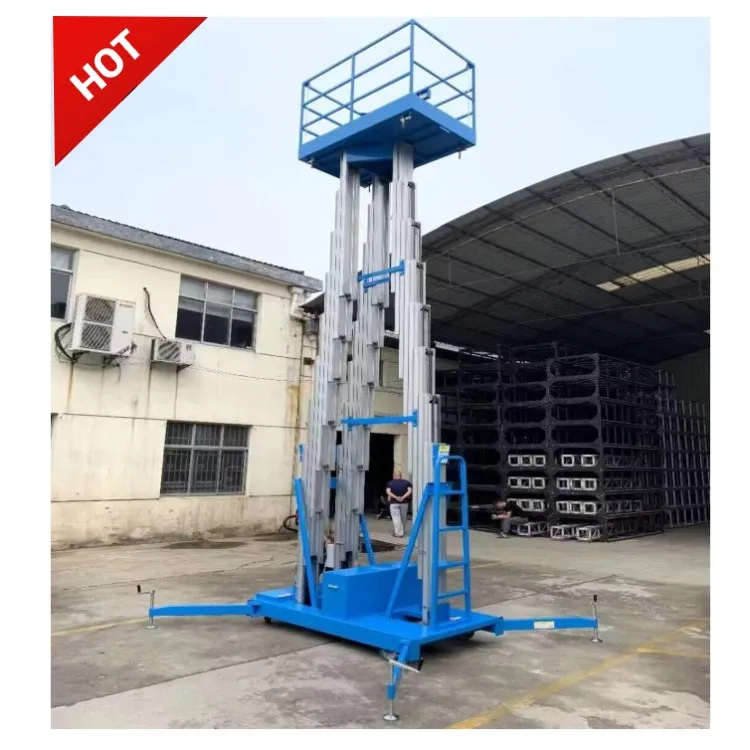 High Quality 6M Compact Vertical Manlift Small Electric Aluminum Ladder Single Mast Aluminium Alloy Lift