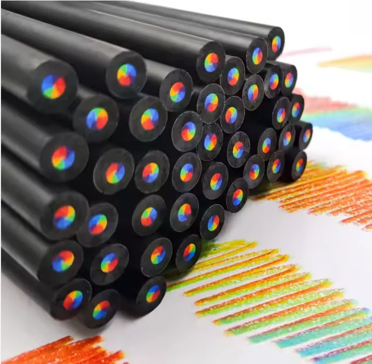 7 Color Rainbow Art Colored Pencils For Coloring Books And Drawing In Arts_voghion.com