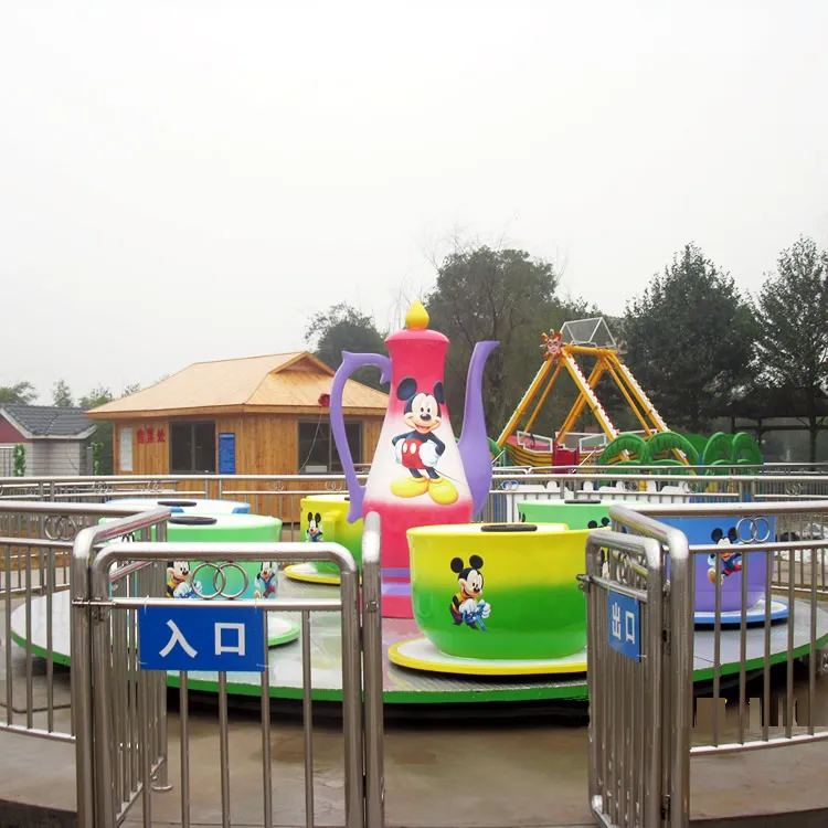 Fairground Attraction Multicolor Amusement Park Rotating Coffee Cup