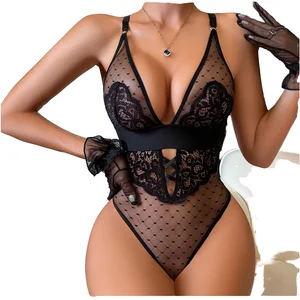 Hollow Out Sensual Black Exotic Lingerie Hot Sexy Nighty  Ladies Lingerie