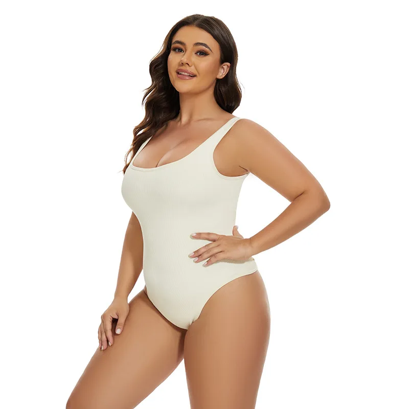 Qinelle Seamless Square-Neck Spaghetti-Strap Shaping Bodysuit