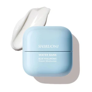 Private Label Face Cream Blue Hyaluronic Acid Cream Moisturizer Hydrating Korean Face Cream Squalane Ceramide Skin Barrier Cream