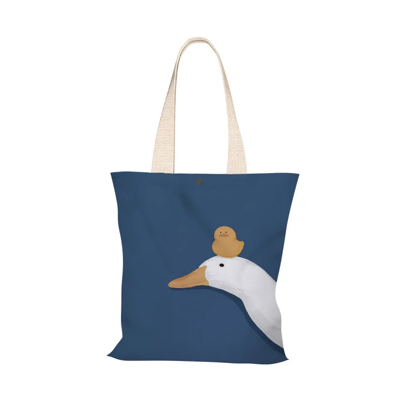 Ladies Cotton Tote Shoulder Bag Tote Reusable Shopping Foldable Womens Handbag 