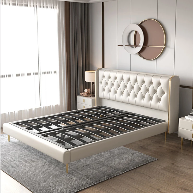 Luxury Furniture Bedroom Hotel Bed Set King Size Bed Frame With Headboard