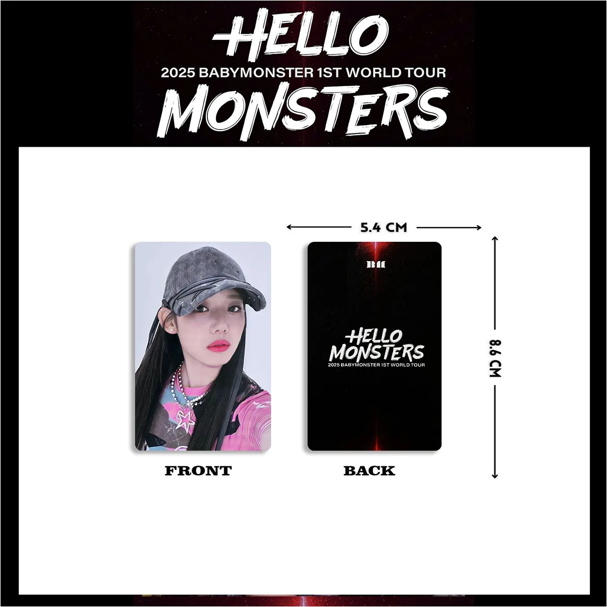 KPOP Babymonster HELLO MONSTERS Photocards - Fans Collectibles
