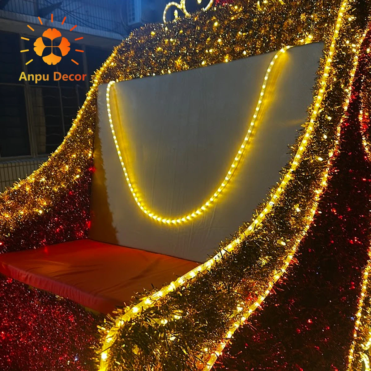 Large Outdoor Waterproof Lighting 3d Sculpture Train Decoration Christmas Luxury Shopping Mall Party Decoration