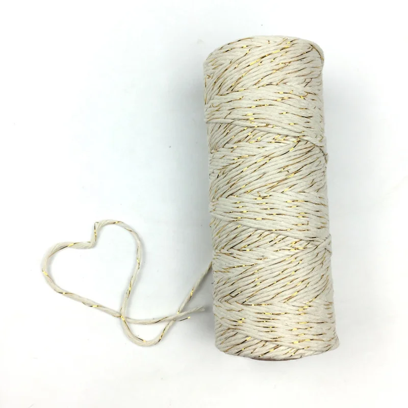 Хорошо, 2 мм, белый, розовый хлопковый шнур, экологически чистый шпагат