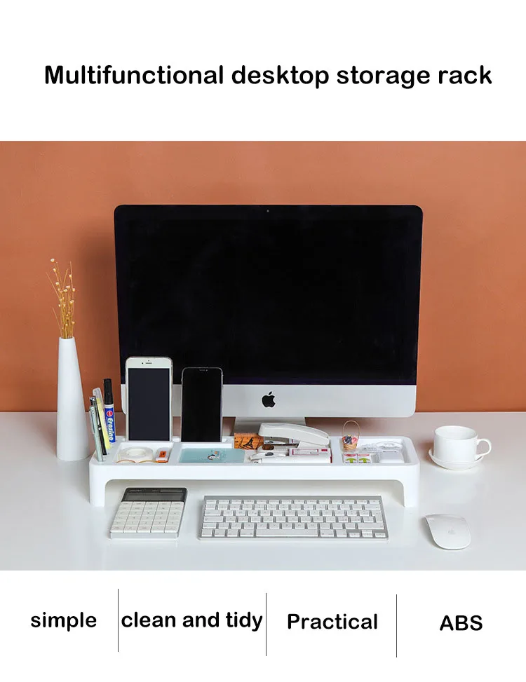 Memo Rack Office Desk Stationary Holders Memo Tray Table Shelf Keyboard Rack ...